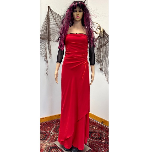 CLEARANCE Dresses & Skirts - Vntg Spagetti Strap Side Lace Maxi Costume Dress~L